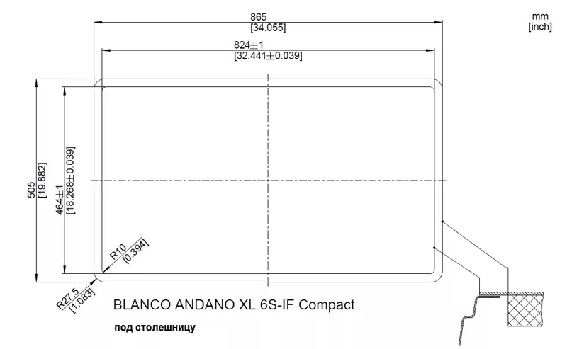 Blanco ANDANO XL 6 S-IF Compact чаша справа.3