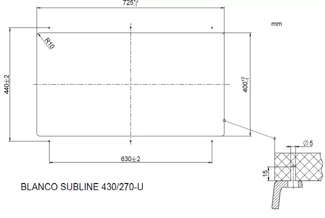 Blanco SUBLINE 430/270-U.11