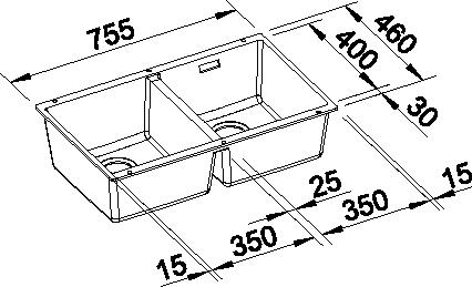 Схема встраивания Blanco Subline 350/350-U