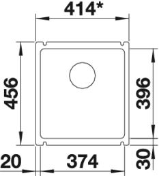 Схема встраивания Blanco Subline 375-U