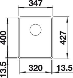 Схема встраивания Blanco Subline 320-F